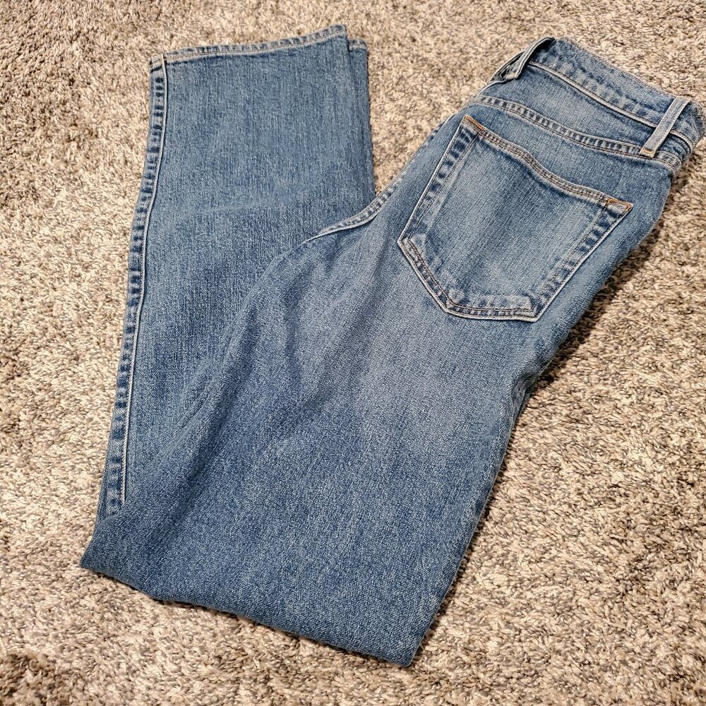 Slvrlake London High Rise Straight Jeans Runyon Wash 25